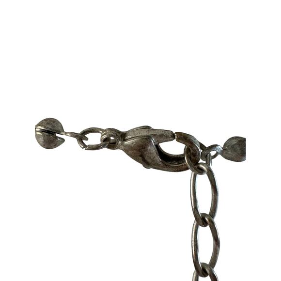 AB and black beads station necklace silver toned necklace.  15” + 3” ext - Picture 5 of 5